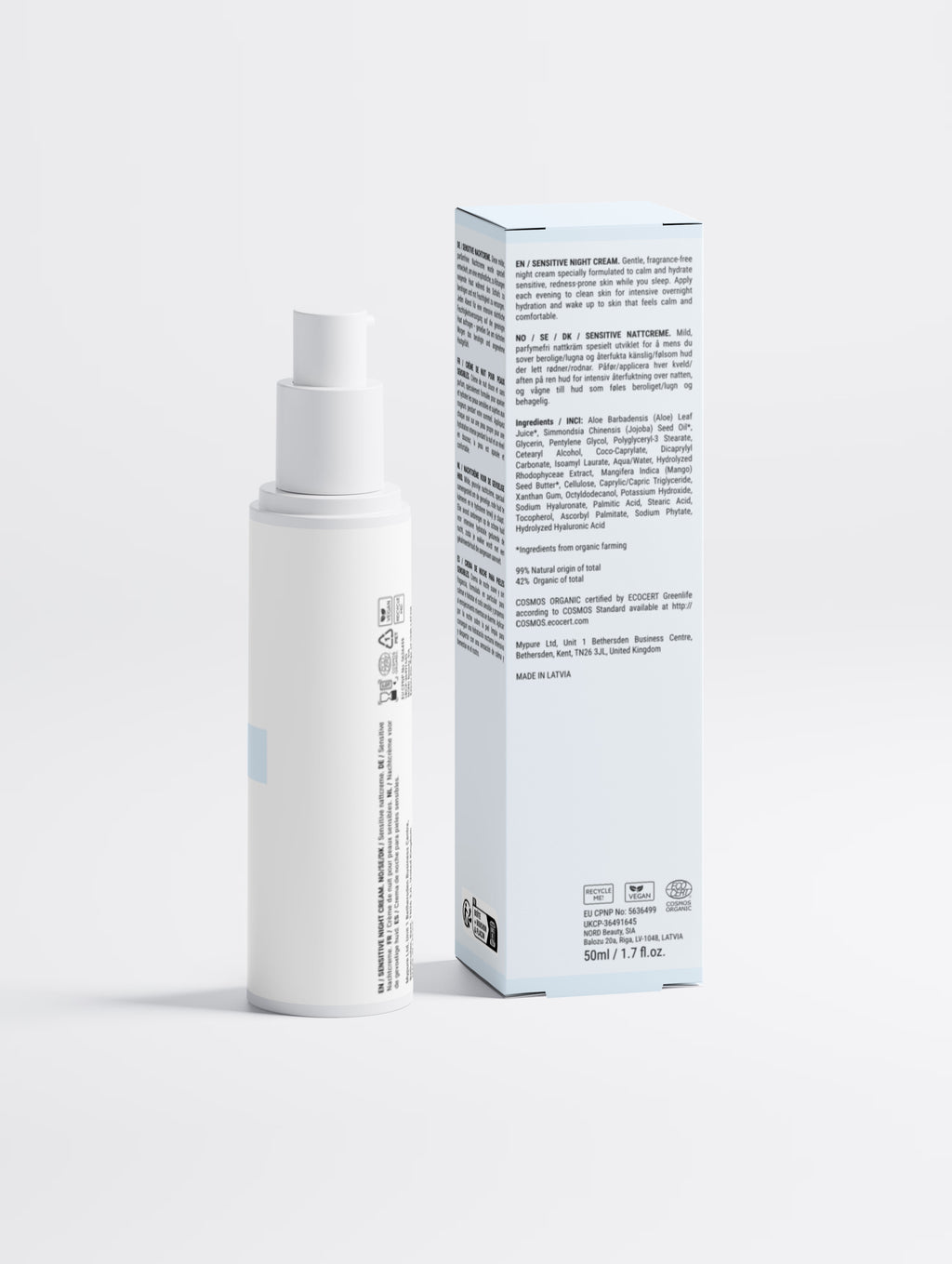 Sensitive Skin Overnight Cream, Fragrance-Free