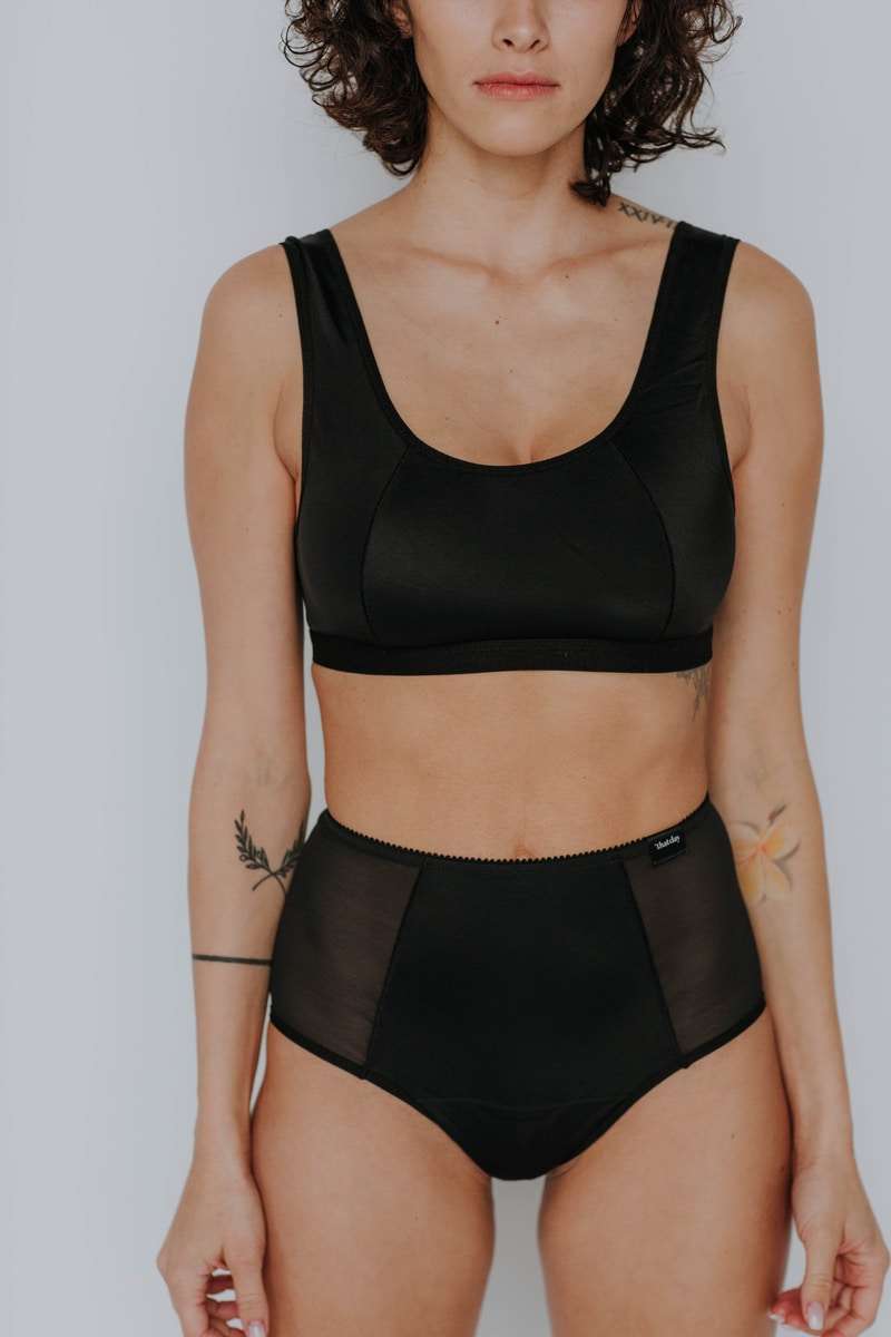 UNA High-Rise Period Proof Panties: Black / XXL-9