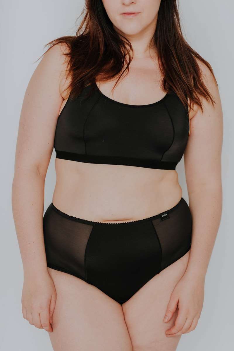 UNA High-Rise Period Proof Panties: Black / XXL