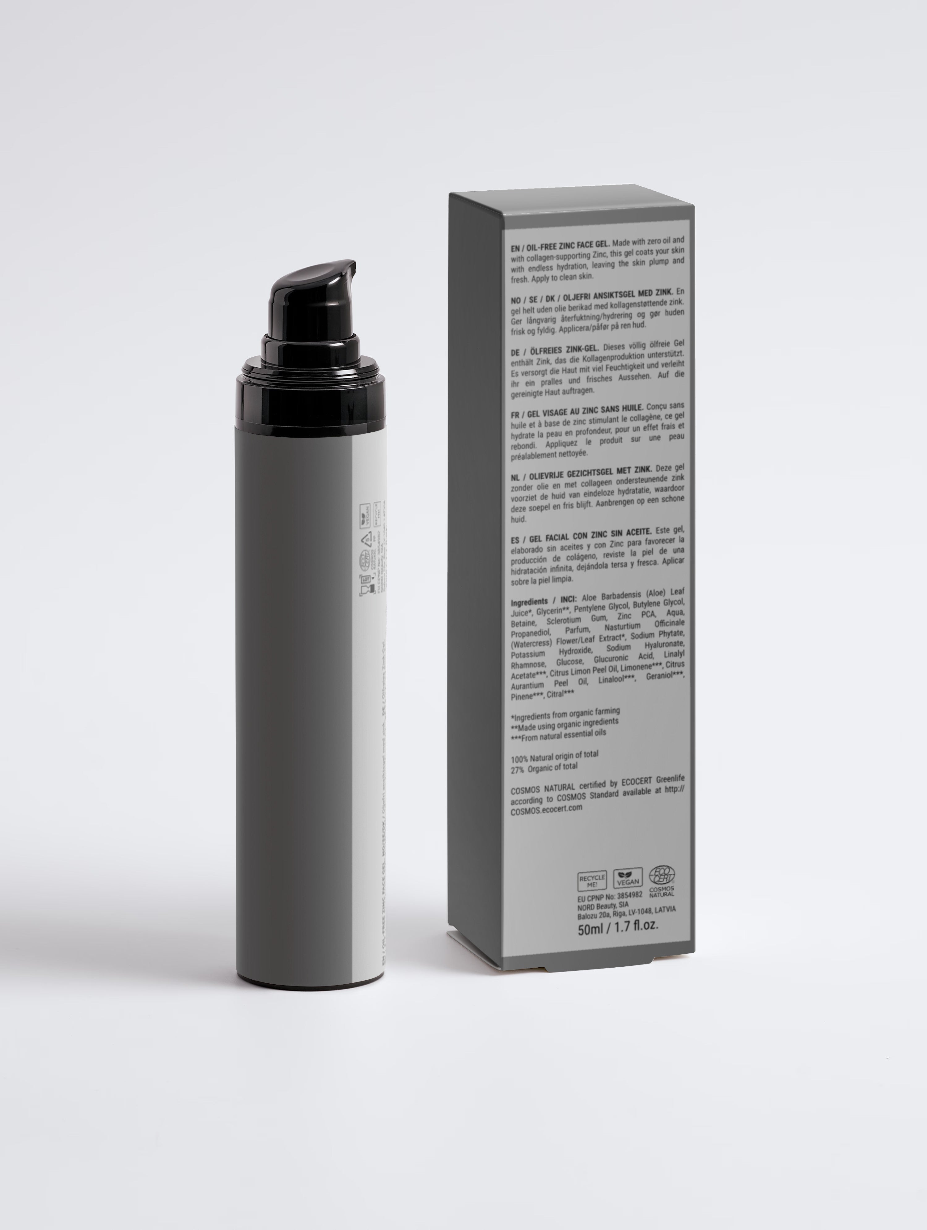 Oil-Free Zinc Face Gel for Men