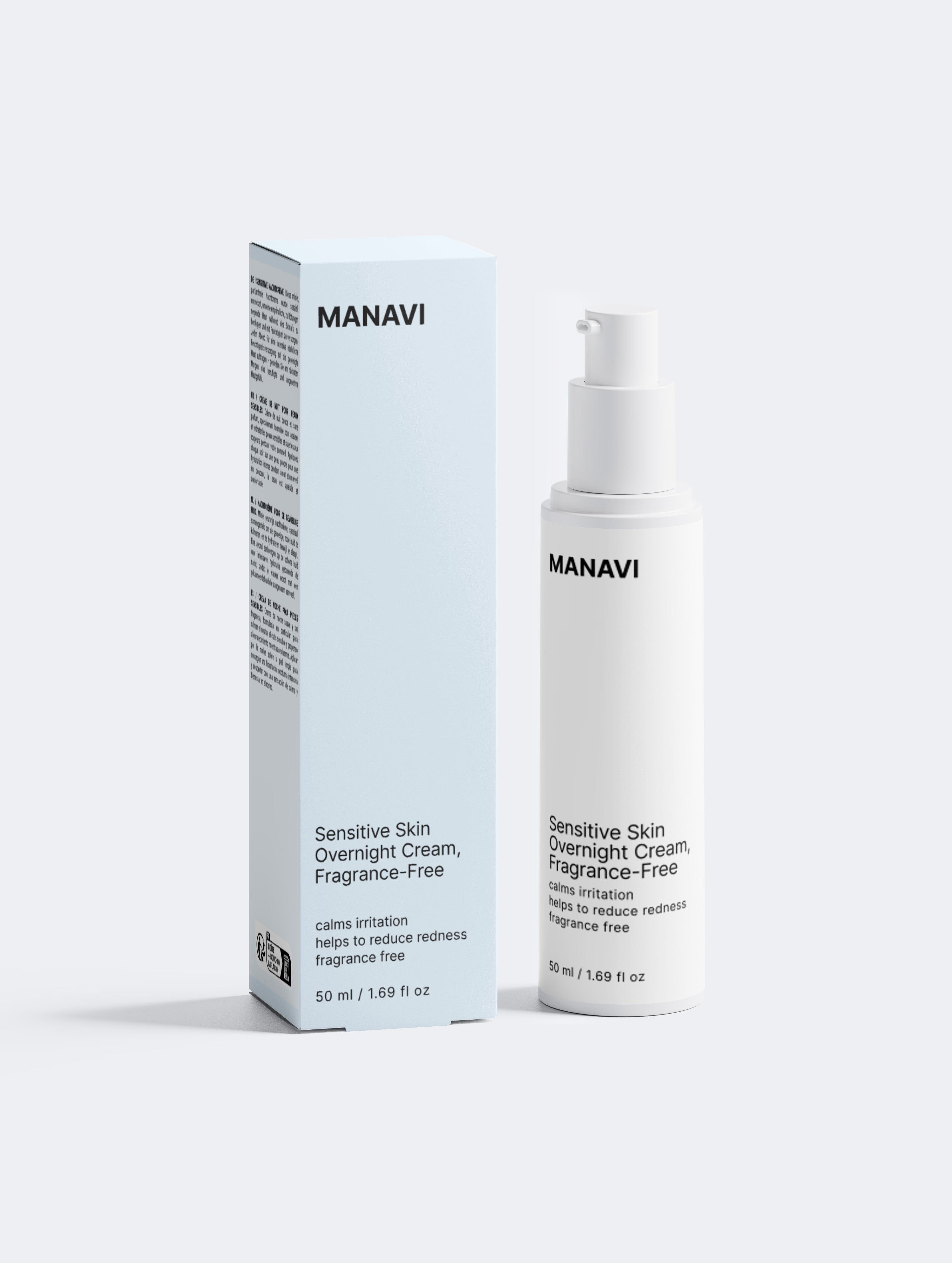 Sensitive Skin Overnight Cream, Fragrance-Free